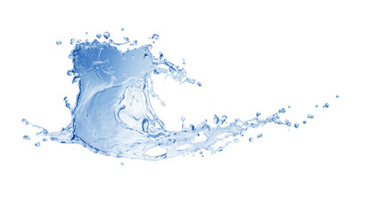 water splash isolated on white background, beautiful splashes a clean water 