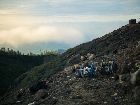 hiking in the mountains