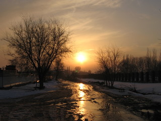 Sunset in Almaty region