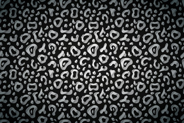 Silver leopard skin, wide luxury background