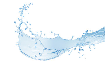 Obraz na płótnie Canvas water splash isolated on white background,beautiful splashes a clean water
