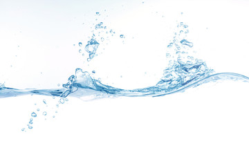 water splash isolated on white background,beautiful splashes a clean water