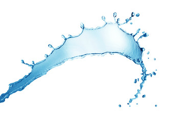 Obraz premium water splash isolated on white background,beautiful splashes a clean water