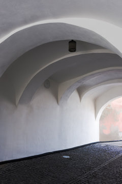 Urban Pedestrian Area With Elements Of Saxon Architecture