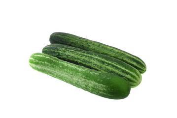 fresh cucumber isolated on the white background