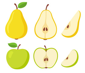 Pear and apple fruit set