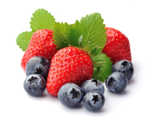 Sweet strawberry and blackberry