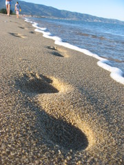 Footsteps in the sand