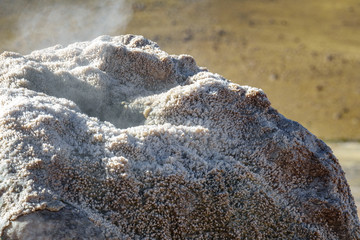 Active Geyser closeup view in El Tatio