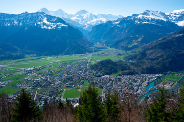 Fototapeta na wymiar Interlaken city and Jungfrau, Switzerland
