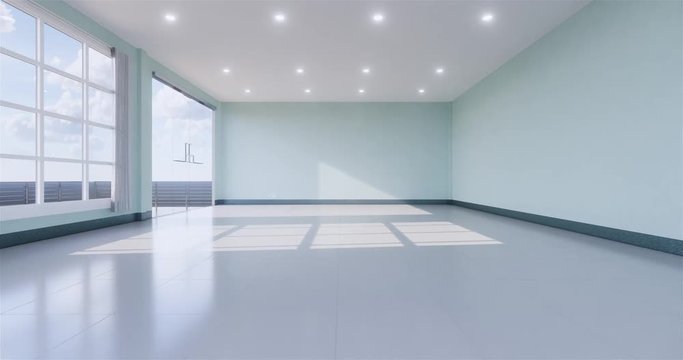 indoor empty room japan style. 3D rendering