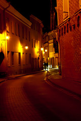 Fototapeta na wymiar street at night in the old town