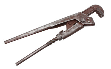 Plumber wrench isolated on white background