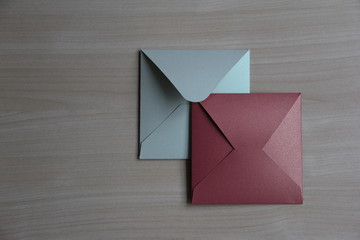 Turquoise and red conference on the table