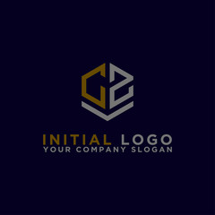 Fototapeta logo design inspiration for companies from the initial letters CZ logo icon. -Vector obraz