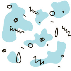 Hipster modern geometric abstract background. Bright blue  banner with stripes, textured background. Business template for a bright color. 