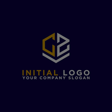 logo design inspiration for companies from the initial letters CZ logo icon. -Vector