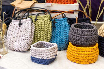 Bags and wicker baskets handmade