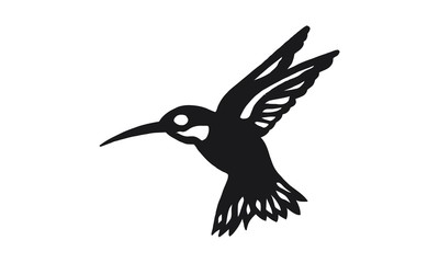 flying bird silhouette logo