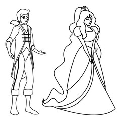 prince charming and princess of tales characters
