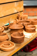 A product from raw unfired clay modeling