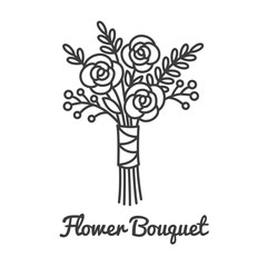 Flowers bouquet illustration. Vector illustration.