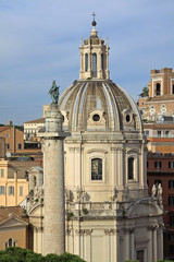 Fototapeta na wymiar Column and Church Rome