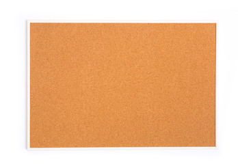Fototapeta premium Blank Cork board with wooden frame (isolated)