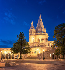 Fisherman's Bastion in Budapest in dusk