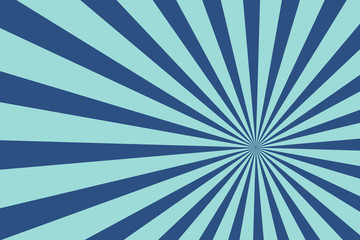 Vector sunburst background. Stripes in retro pop art style