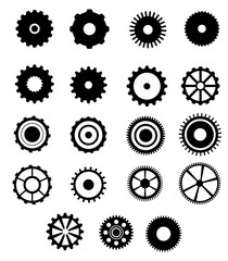 set of vector gears