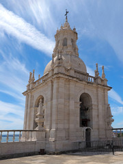 Fototapeta na wymiar On top of the roof of Sao Vicente de Fora in Lisbon in