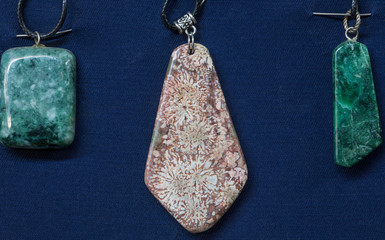 amulet of semiprecious agate and onyx stone