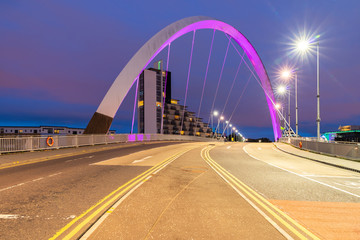 Fototapeta na wymiar Clyde Arc Bridge Glasgow