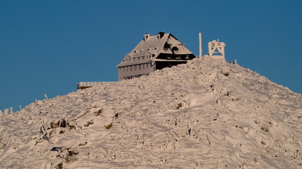 Fototapeta na wymiar Karkonosze Zima - Góry Sudety