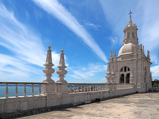 On top of the roof of Sao Vicente de Fora in Lisbon in