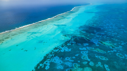aerial view of the sea