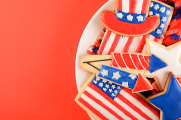 Patriotic cookies for 4th of July.