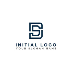 logo design inspiration for companies from the initial letters of the DS logo icon. -Vector