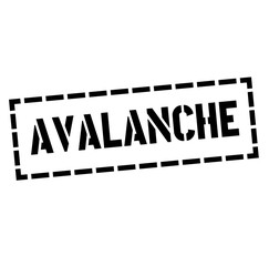 AVALANCHE stamp on white background
