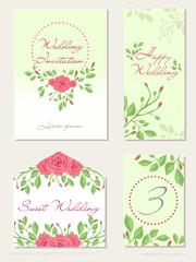 Vector set of Wedding design concept