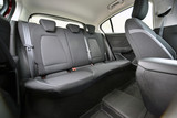 rear seats covered with fabric in a luxury car
