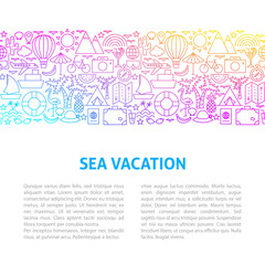 Sea Vacation Line Design Template