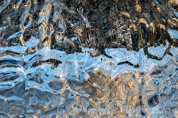 Deatail of iceberg. Diamond beach, Jokulsarlon ,Iceland.