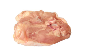 Piece of fresh chicken meat isolated on white