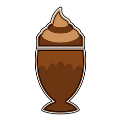 Isolated colored chocolate frappe icon - Vector illustration