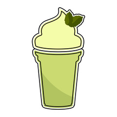 Isolated colored lemon frappe icon on white background - Vector