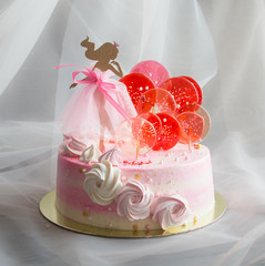 birthday cake with candy canes