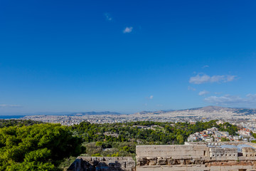 Panorama of Athens from the Acropolis Propylaea