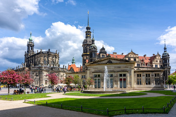 Dresden Cathedral (Katholische Hofkirche) and Dresden Castle, Germany